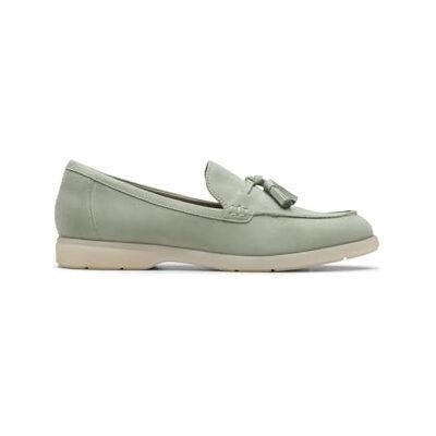 Clarks Narini Edge Womens Light Green Sde, 3.5 Clarks Narini Edge Womens Light Green Sde, 3.5