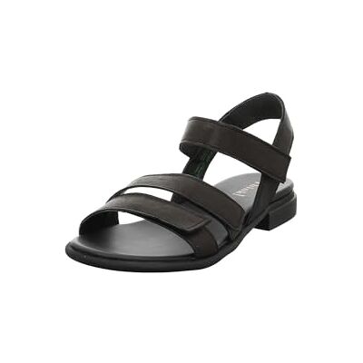 Think! Damen KAMAA chromfrei gegerbte nachhaltige Sandale, SCHWARZ 0000 Think! Damen KAMAA chromfrei gegerbte nachhaltige Sandale, SCHWARZ 0000
