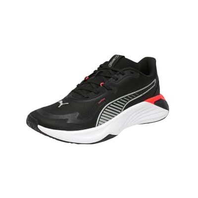 PUMA Unisex Pwr Hybrid TrCross Trainer, svart vit lysande röd grå eko, 36 EU PUMA Unisex Pwr Hybrid TrCross Trainer, svart vit lysande röd grå eko, 36 EU