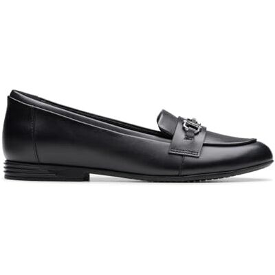 Clarks FinjaLoafer Y. Childrens Black Leather, 4 Clarks FinjaLoafer Y. Childrens Black Leather, 4