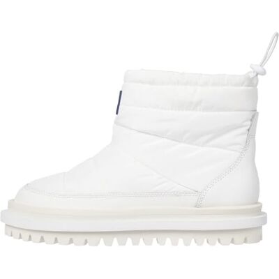 Tommy Jeans dam TJW vadderad platt stövel WL (EN0EN02725) utomhus, vit (Ecru), 3,5 UK, Vit Ecru, 36 EU Tommy Jeans dam TJW vadderad platt stövel WL (EN0EN02725) utomhus, vit (Ecru), 3,5 UK, Vit Ecru, 36 EU