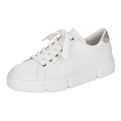 Rieker Dam N59w1 Sneaker, Vitt, 4.5 UK Men/ 5 UK Women Rieker Dam N59w1 Sneaker, Vitt, 4.5 UK Men/ 5 UK Women