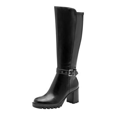Tamaris dam lång boot heel 1–25536-45 knähöga stövlar, svart matt, 36 EU, Svart Matt, 36 EU Tamaris dam lång boot heel 1–25536-45 knähöga stövlar, svart matt, 36 EU, Svart Matt, 36 EU