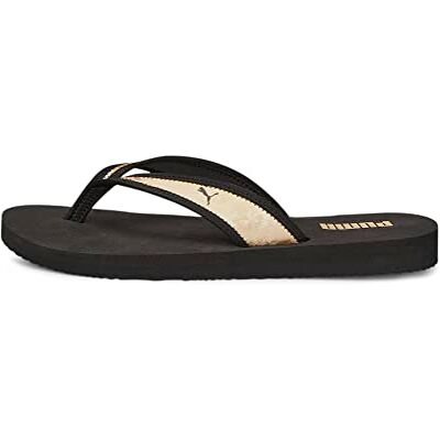 PUMA Sandy Flip Space Metallics Flop för kvinnor, Matt guld svart guld, 35.5 EU PUMA Sandy Flip Space Metallics Flop för kvinnor, Matt guld svart guld, 35.5 EU