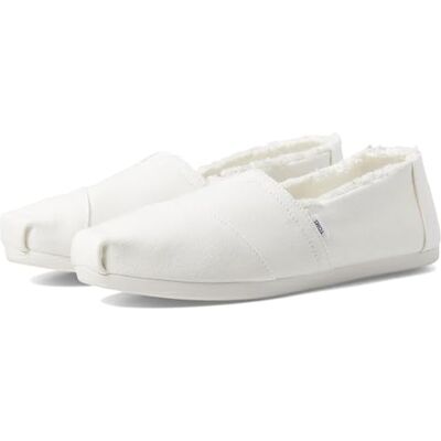 TOMS Alpargata loafer för kvinnor platt, Vit duk, 42 EU TOMS Alpargata loafer för kvinnor platt, Vit duk, 42 EU