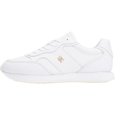 Tommy Hilfiger kvinnors läderlöpare Fw0fw08696 låg topp, Vitt, 40 EU Tommy Hilfiger kvinnors läderlöpare Fw0fw08696 låg topp, Vitt, 40 EU