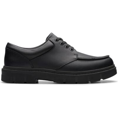 Clarks Lorcam Edge Y Childrens Black Leather, 3.5 Clarks Lorcam Edge Y Childrens Black Leather, 3.5