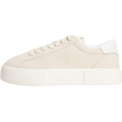 Tommy Jeans dam TJW Flatform Sneaker EN0EN02819 låg topp, beige (tidningspapper), 6 UK, Beige tidningspapper, 39 EU Tommy Jeans dam TJW Flatform Sneaker EN0EN02819 låg topp, beige (tidningspapper), 6 UK, Beige tidningspapper, 39 EU