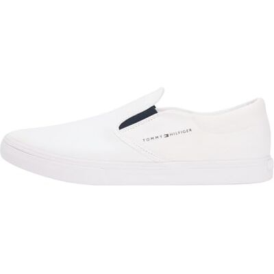 Tommy Hilfiger herr Vulc Core Slip On FM0FM05689 låg topp, vit (vit), 11 Tommy Hilfiger herr Vulc Core Slip On FM0FM05689 låg topp, vit (vit), 11