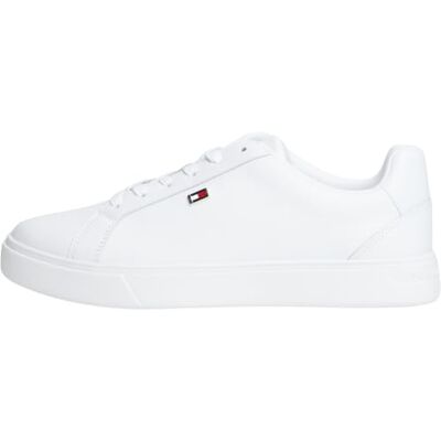 Tommy Hilfiger Court sneakers i läder för kvinnor, Vit, 36 EU Tommy Hilfiger Court sneakers i läder för kvinnor, Vit, 36 EU