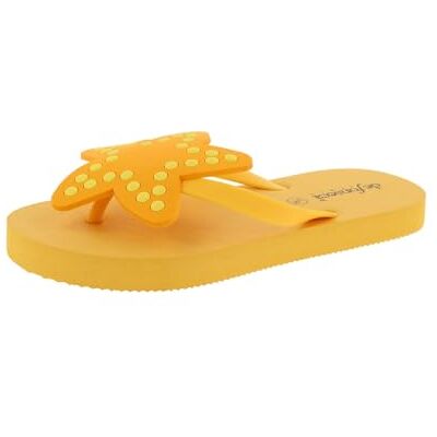 de fonseca Flip-flops i PVC med hjärta/stjärna, EVA-sula, blandning, strandtofflor, Gul, 32/33 EU de fonseca Flip-flops i PVC med hjärta/stjärna, EVA-sula, blandning, strandtofflor, Gul, 32/33 EU