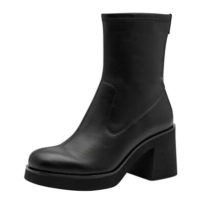 Tamaris Dam Boot Heel 1-25313-45, korta ankelstövlar för kvinnor, svart, 39 EU Tamaris Dam Boot Heel 1-25313-45, korta ankelstövlar för kvinnor, svart, 39 EU