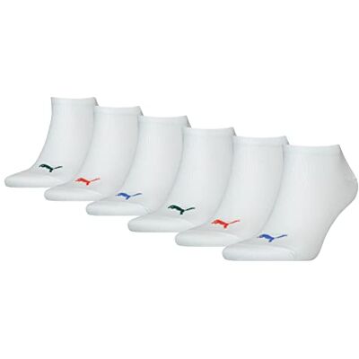 PUMA Unisex plain Sneaker 6-pack byxor, vit/blå/röd, 43/46, Vit/blå/röd, 43-46 EU PUMA Unisex plain Sneaker 6-pack byxor, vit/blå/röd, 43/46, Vit/blå/röd, 43-46 EU