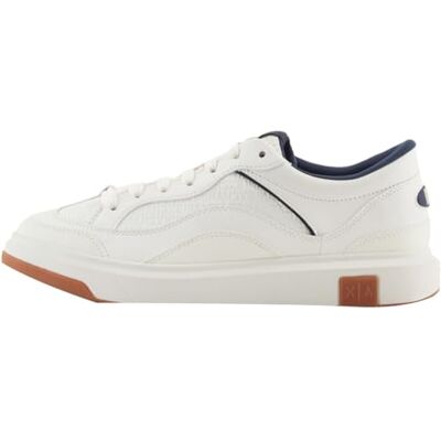 Giorgio Armani Venice herr, Debossed logotyp, Chunky sneakers, off white marinblå, 45 EU, Off White Navy, 45 EU Giorgio Armani Venice herr, Debossed logotyp, Chunky sneakers, off white marinblå, 45 EU, Off White Navy, 45 EU