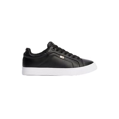 Tommy Hilfiger dam dam ikon domstol sneaker flagga Fw0fw08327sneakers, Svart, 36 EU Tommy Hilfiger dam dam ikon domstol sneaker flagga Fw0fw08327sneakers, Svart, 36 EU