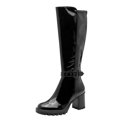 Tamaris dam lång boot heel 1–25536-45 knähöga stövlar, svart patent, 37 EU, Svart patent, 37 EU Tamaris dam lång boot heel 1–25536-45 knähöga stövlar, svart patent, 37 EU, Svart patent, 37 EU