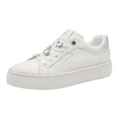 Tamaris dam Low 1-23751-44 sneakers, vit/silver, 39 EU Tamaris dam Low 1-23751-44 sneakers, vit/silver, 39 EU