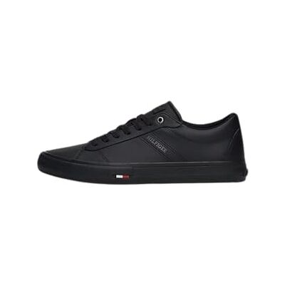 Tommy Hilfiger Herr TH HI Vulc Street RWB LTH Low (FM0FM05201) Top sneakers, svart (svart), 6,5 UK, Svart, 40 EU Tommy Hilfiger Herr TH HI Vulc Street RWB LTH Low (FM0FM05201) Top sneakers, svart (svart), 6,5 UK, Svart, 40 EU