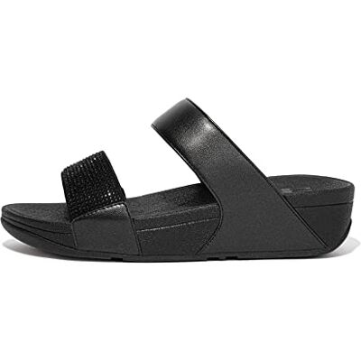 Fitflop Dam Lulu Crystal utsmyckade glider sandal kil, Allt svart, 42 EU Fitflop Dam Lulu Crystal utsmyckade glider sandal kil, Allt svart, 42 EU