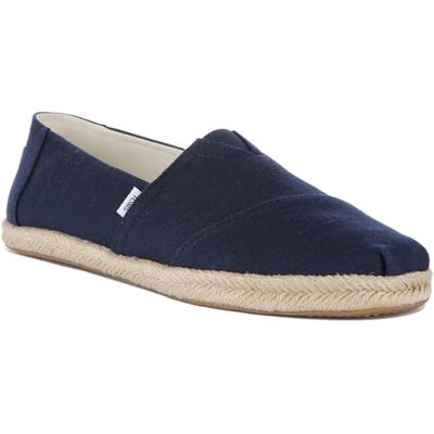 TOMS Alpargata rep för män klassisk loafer platt, Marinblått Xsp, 43.5 EU TOMS Alpargata rep för män klassisk loafer platt, Marinblått Xsp, 43.5 EU