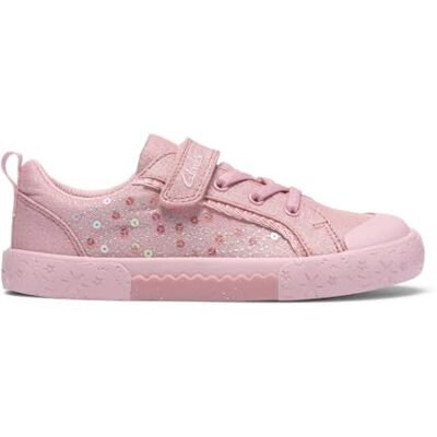 Clarks FoxingGleam K. Childrens Pink Canvas, 1.5 Clarks FoxingGleam K. Childrens Pink Canvas, 1.5