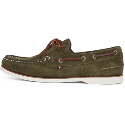 Tommy Hilfiger TH BOAT SHOE CORE SUEDE, KHAKI (armégrön), 6,5 UK, Khaki armégrön, 40 EU Tommy Hilfiger TH BOAT SHOE CORE SUEDE, KHAKI (armégrön), 6,5 UK, Khaki armégrön, 40 EU