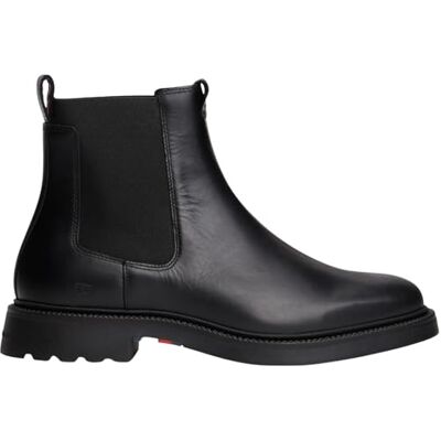 Tommy Hilfiger herr HILFIGER KOMFORT LWT LTH CHELSEA FM0FM05591 låga stövlar, svart (svart), 11, Svart, 46 EU Tommy Hilfiger herr HILFIGER KOMFORT LWT LTH CHELSEA FM0FM05591 låga stövlar, svart (svart), 11, Svart, 46 EU