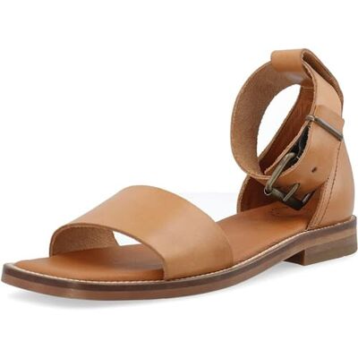 CA'SHOTT A/S Dam CASMARY Wide Strap Vegetable Tanned läder platt sandal, konjak, 38 EU, konjak, 38 EU CA'SHOTT A/S Dam CASMARY Wide Strap Vegetable Tanned läder platt sandal, konjak, 38 EU, konjak, 38 EU