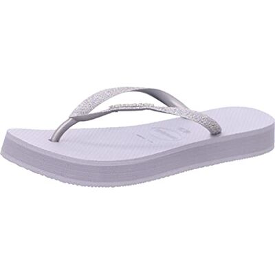 Havaianas dam HAV smal platt form glitter stål grå flip-flop Havaianas dam HAV smal platt form glitter stål grå flip-flop