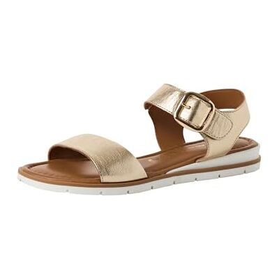 Tamaris dam 1–28133-44 platta sandaler, guld, 41 EU, Guld, 41 EU Tamaris dam 1–28133-44 platta sandaler, guld, 41 EU, Guld, 41 EU