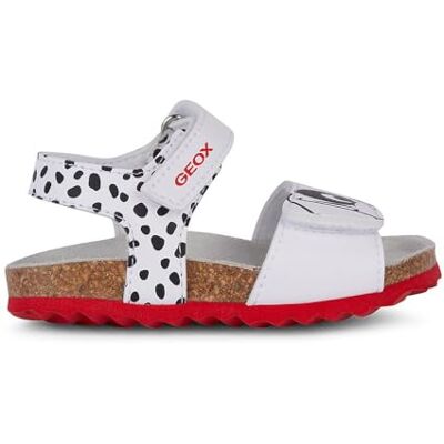 Geox flickors B Chalki sandal, Vitsvart, 7.5 UK Child Geox flickors B Chalki sandal, Vitsvart, 7.5 UK Child