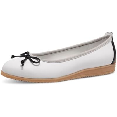 MARCO TOZZI dam 2-22120-44 ballerinaskor, vit/svart, 42 EU, Vit svart, 42 EU MARCO TOZZI dam 2-22120-44 ballerinaskor, vit/svart, 42 EU, Vit svart, 42 EU