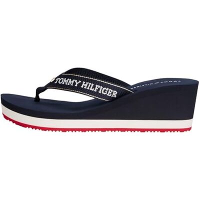 Tommy Hilfiger dam WEDGE SOMMER SANDAL FW0FW08858 Flip Flops, blå (rymdblå), 7,5, Blå rymd blå, 42 EU Tommy Hilfiger dam WEDGE SOMMER SANDAL FW0FW08858 Flip Flops, blå (rymdblå), 7,5, Blå rymd blå, 42 EU
