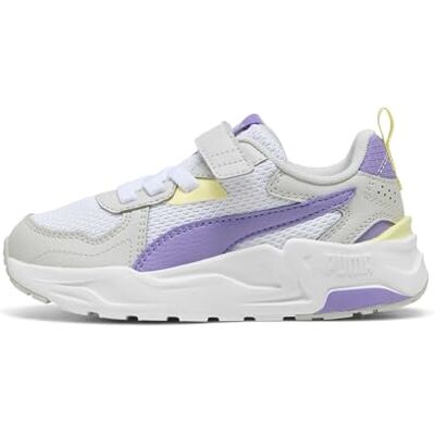 PUMA Unisex barn Trinity Lite Ac+ Ps Sneaker, Vit Lavendel Alert Glacial Grå, 34.5 EU PUMA Unisex barn Trinity Lite Ac+ Ps Sneaker, Vit Lavendel Alert Glacial Grå, 34.5 EU