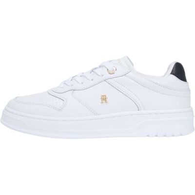 Tommy Hilfiger Kvinnor TH Sporty Cupsole Corp FW0FW09025 låg topp, vit (vit), 36, Vitt, 36 EU Tommy Hilfiger Kvinnor TH Sporty Cupsole Corp FW0FW09025 låg topp, vit (vit), 36, Vitt, 36 EU