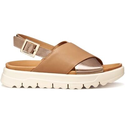 Geox Dam D XAND 2.1S E Wedge Sandal, BEIGE/DK BEIGE, 37 EU Geox Dam D XAND 2.1S E Wedge Sandal, BEIGE/DK BEIGE, 37 EU