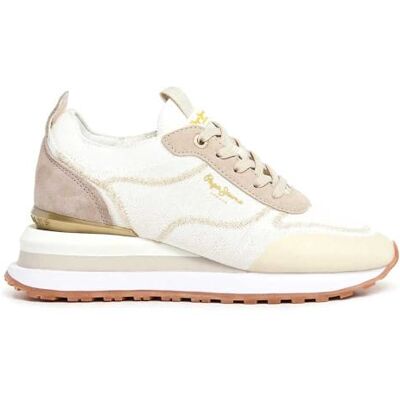 Pepe Jeans kvinnors Blur Rind sneakers, Vit (Mousse White), 7 UK, Vit mousse vit, 7 UK Pepe Jeans kvinnors Blur Rind sneakers, Vit (Mousse White), 7 UK, Vit mousse vit, 7 UK
