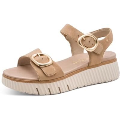 Tamaris Comfort dam kil/platat sand multijusterbar kilsandaler, kamel mocka, 36 EU Tamaris Comfort dam kil/platat sand multijusterbar kilsandaler, kamel mocka, 36 EU