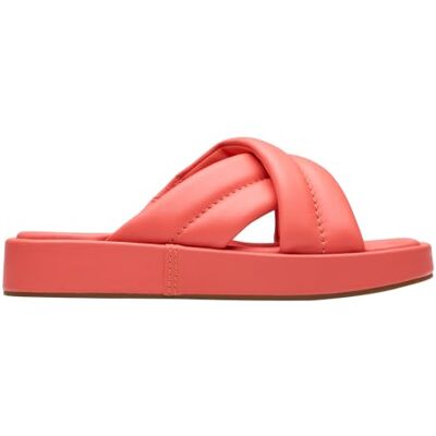 Clarks Alda Glide Womens Coral Leather, 8 Clarks Alda Glide Womens Coral Leather, 8