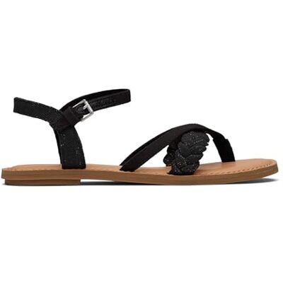 TOMS Lexie platt sandal för kvinnor, Totalt svart, 37.5 EU TOMS Lexie platt sandal för kvinnor, Totalt svart, 37.5 EU