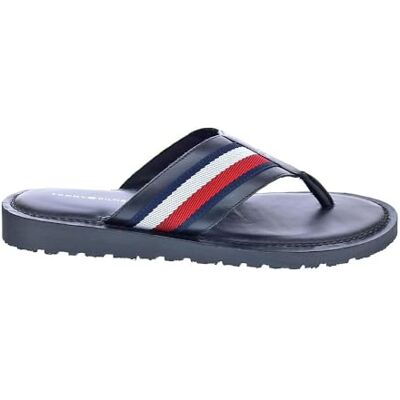 Tommy Hilfiger herr CORE Toe Hilfiger Toe Post Sandal, svart, 6,5 UK, Svart, 40 EU Tommy Hilfiger herr CORE Toe Hilfiger Toe Post Sandal, svart, 6,5 UK, Svart, 40 EU