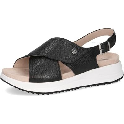 CAPRICE Damer 9-28707-46 platta sandaler, svart rådjur, 42 EU CAPRICE Damer 9-28707-46 platta sandaler, svart rådjur, 42 EU