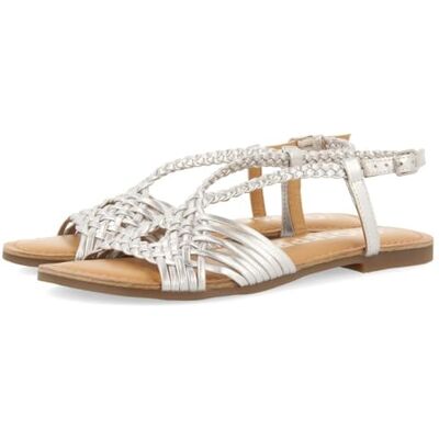GIOSEPPO AIDONE, Platta Sandaler Kvinna, Silver, 38 EU, Silver, 38 EU GIOSEPPO AIDONE, Platta Sandaler Kvinna, Silver, 38 EU, Silver, 38 EU