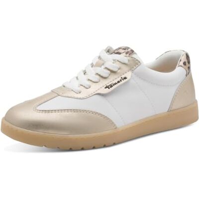 Tamaris Comfort dam Low 8-83741-46 sneakers, vit/guld, 40 EU Tamaris Comfort dam Low 8-83741-46 sneakers, vit/guld, 40 EU