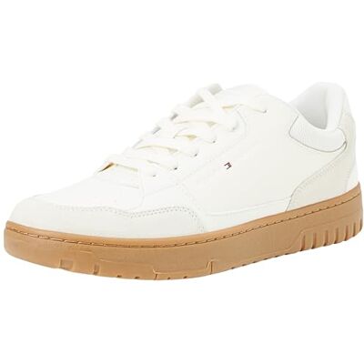 Tommy Hilfiger Herr TH Basket CORE LTH Mix ESS Cupsole sneakers, Calico, 10 UK, Kalikå, 44 EU Tommy Hilfiger Herr TH Basket CORE LTH Mix ESS Cupsole sneakers, Calico, 10 UK, Kalikå, 44 EU