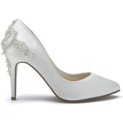 Rainbow Club Willow Elfenben Satin Bridal Court Shoes, 5, Elfenben, 38 EU Rainbow Club Willow Elfenben Satin Bridal Court Shoes, 5, Elfenben, 38 EU