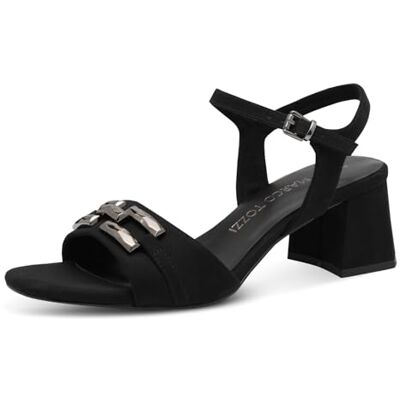 MARCO TOZZI Damer 2-28381-44 sandal med klack, svart, 36 EU MARCO TOZZI Damer 2-28381-44 sandal med klack, svart, 36 EU