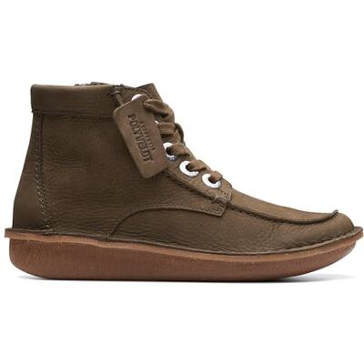 Clarks Funny Cedar Womens Dark Olive Nub, 5.5 Clarks Funny Cedar Womens Dark Olive Nub, 5.5