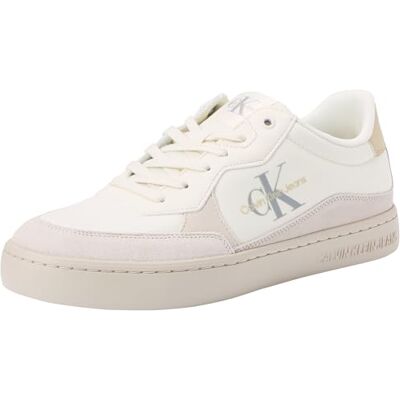 Calvin herr klassisk cupsole låg mix Mtl Ym0ym01033 sneakers, Beige krämigt vitt äggskal, 40.5 EU Calvin herr klassisk cupsole låg mix Mtl Ym0ym01033 sneakers, Beige krämigt vitt äggskal, 40.5 EU