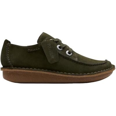 Clarks Funny Dream Womens Dark Green Suede, 3 Clarks Funny Dream Womens Dark Green Suede, 3